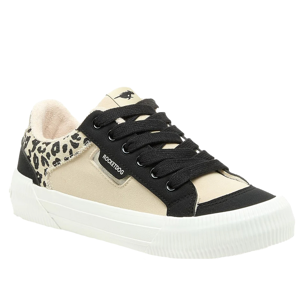 Rocket Dog - Damen Sneaker "Cheery", Blockfarben, Wildlederimitat (Schwarz/Natürlich)