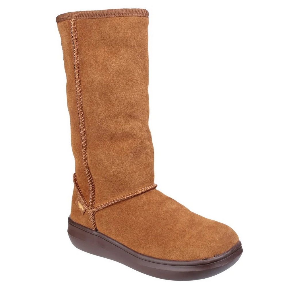 Rocket Dog - Damen Stiefel "Sugardaddy", Wildleder (Kastanie)
