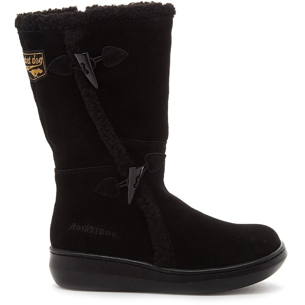 Rocket Dog - Damen Winterstiefel "Slope", Wildleder (Schwarz)