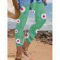 Leggings da donna 3D Stampati Vacanze Moda Base Lunghezza Caviglia Vita Alta Stampa Floreale Grafica Termica Calda Traspirante Morbido Elasticizzato Vacanze Casual Quotidiano Rosa Blu Verde Estate