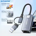 Adattatore Ethernet da USB C a 5G Adattatore USB 3.2 tipo A/tipo C a 5 Gigabit Ethernet Convertitore di rete LAN RJ45 per Windows Mac OS
