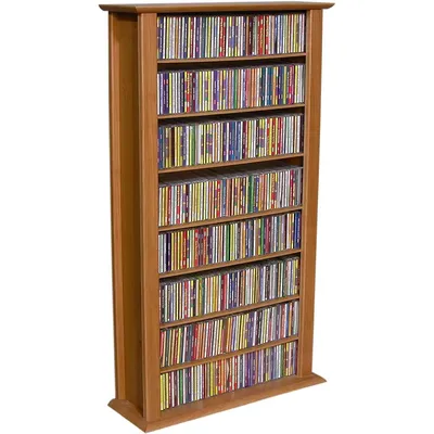 Single Media Storage Tower - Cherry