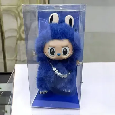 hot 17cm Cute The Monster Labubu Ksbu Series Blue Vinyl Creative Change Replica Doll Pendants Blind