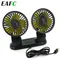 EAFC 360 ° Ventilateur de voiture rotatif refroidissement vent à faible bruit été voiture climatisation ventilateur froid Ventilation voiture refroidisseur maison USB ventilateur