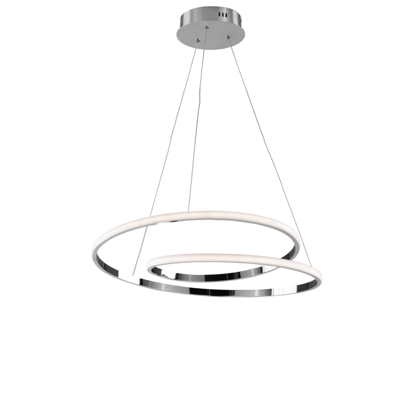 BeLight Malena - Aufhängung aus Metall und poliertem Chromaluminium mit integrierter LED und verstellbaren Elektrokabeln 115 - Ø50 - BL247-SCR Image