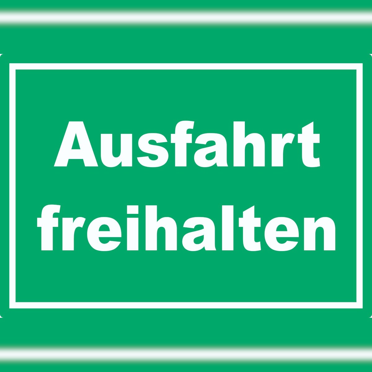 HB-Druck Ausfahrt freihalten Schild grün-weiß A0 Rückseite selbstklebend Image
