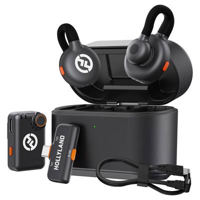 Hollyland LARK M2S Combo 2-Person Wireless Microphone System with USB-C to Lightning - Universal Compatibility (Space Gray)