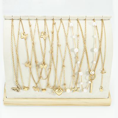TEMU 11pcs Bohemian O-chain Necklace Set With , Pendants, Rhinestone And Accents, Versatile Layered Jewelry For Women – Casual Attire, Parties, Festivals, And Eid Celebrations Image