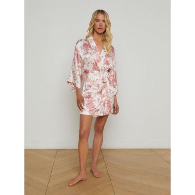 Inez Silk Robe - Pink - L'Agence Nightwear