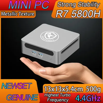 Mini PC Windows 11 Pro AMD Ryzen7 5800H Mini Computer 16/32GB DDR4 512GB/1TB PCIe M.2 SSD WiFi 6