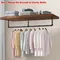Industrial Pipe Clothes Rack with 3 Hooks, Wall Mounted Garment Rack, Heavy Duty Iron Garment Bar,