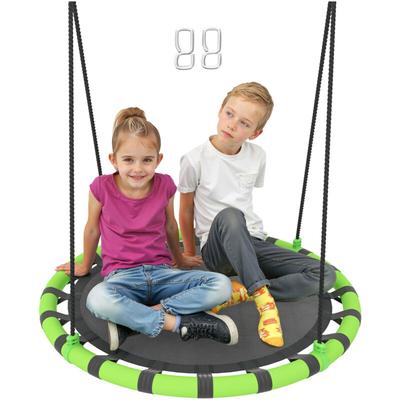 Aiyaplay - Nestschaukel Ø100 cm Tellerschaukel Verstellbar Kinderschaukel Hängeschaukel bis 150 kg, Image
