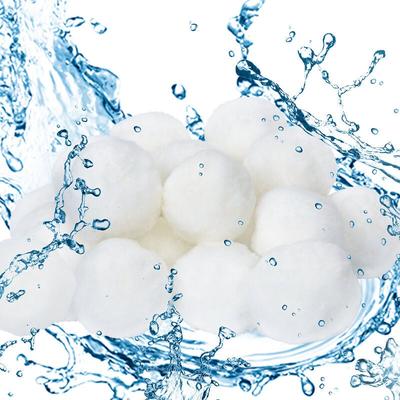 Swanew 1400g Filter Balls Waschbar Filterbälle für Pool, Schwimmbad, Filterpumpe- Weiß Image