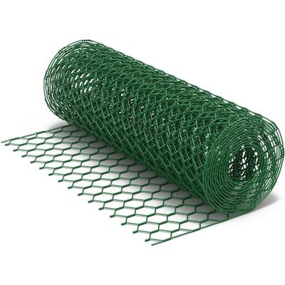Grüner Maschendraht, verzinkter Stahl, pvc, quadratische Masche, 25 x 25 mm, Rolle, 10 m, Höhe 40 Image