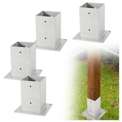 Aufschraubhülse 4x Pfostenträger Aufschraubhülse für Vierkantholzpfosten 90x90mm Image