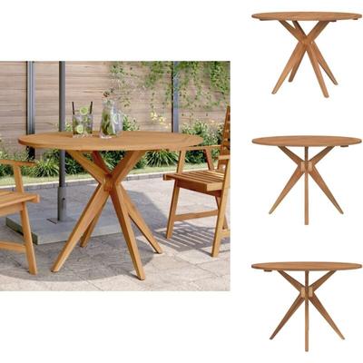 Vidaxl - Gartentisch Rund Ø110x75 cm Massivholz Akazie - Holztisch - Esszimmertisch - Gartenmöbel Image