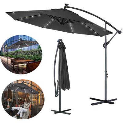Alu Sonnenschirme 300cm mit Solarbetriebene led uv Schutz 40+ - balkonschirm gartenschirm Image
