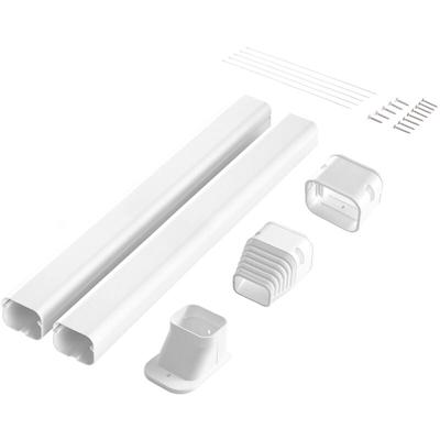 Mini Split Line Set-Abdeckung. 76,2 mm b, 2270 mm l. PVC-Dekor für Klimaanlage. 2 gerade Kanäle und Image