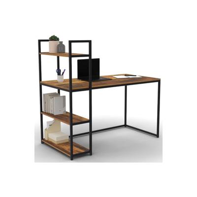 Hawkins Büchertisch mit dunkler Holzplatte Industriedesign Image