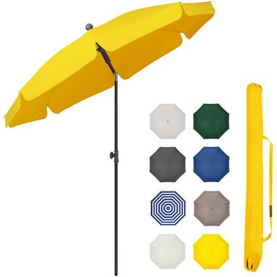 Sekey - Balkonschirm 200 cm Sonnenschirm mit Schutzhülle für Balkon Garten, UV-Schutz 50+, Gelb Image