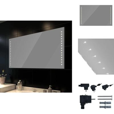 Vidaxl - Badspiegel mit LED-Leuchten 100×60 cm - LED-Spiegel - Badezimmer Spiegel Image