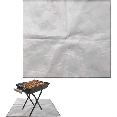 100 cm (grau) Feuerfeste Grillmatte, Feuerstellenmatte für die Terrasse, flammhemmende Matte, Image