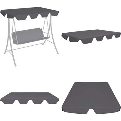 Ersatzdach für Hollywoodschaukel Anthrazit 188/168x145/110 cm - Dach Gartenschaukel - Dach Image