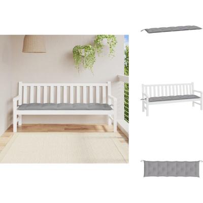 Vidaxl - Gartenbank-Auflage Grau 180x50x7 cm Oxford-Gewebe - Gartenbankauflage - Sitzkissen Image