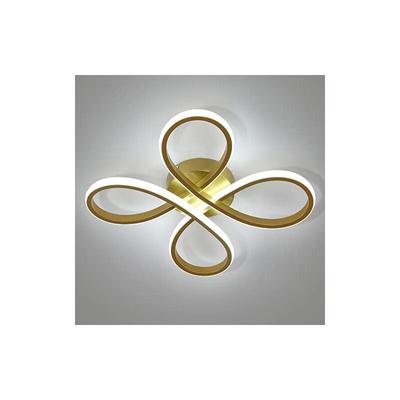 Led Deckenleuchte florales Design, gold, 30cm, neutrales Licht, 30W, elegante Dekoration für Image