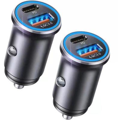 2-Pack Zigarettenanzünder USB C Metall KFZ Ladegerät 54W Auto Ladegerat PD&QC3.0 12v USB Steckdose Image