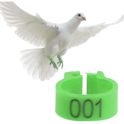 Pssopp 100 Stück Taubenringe 8 mm Vogel Taube Bänder Taubenfußringe Kunststoff Geflügelbeinringe Image