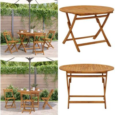 Vidaxl - Klappbarer Gartentisch 110 cm Massivholz Akazie - Holztisch - Gartentisch - Akasientisch Image