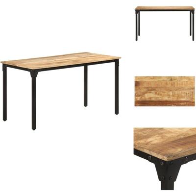 Vidaxl - Esstisch 140x70x76 cm Raues Mangoholz - Holz Esstisch - Esstisch Mangoholz - Rustikaler Image