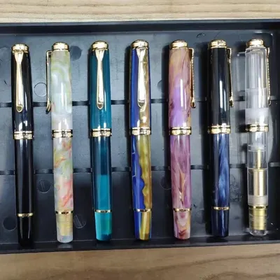 ADMOK M800 Acrylic Piston Fountain Pen BOCK/Schmidt Soft Smooth No.6/35# Nib Inking Pelikan Copy Students Gift Pen Writing