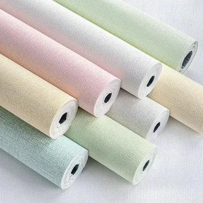 Self Adhesive Imitation Linen Wallpaper Renovation Living Room Bedroom Background Wall Moisture-proof Mould Proof Wall stickers