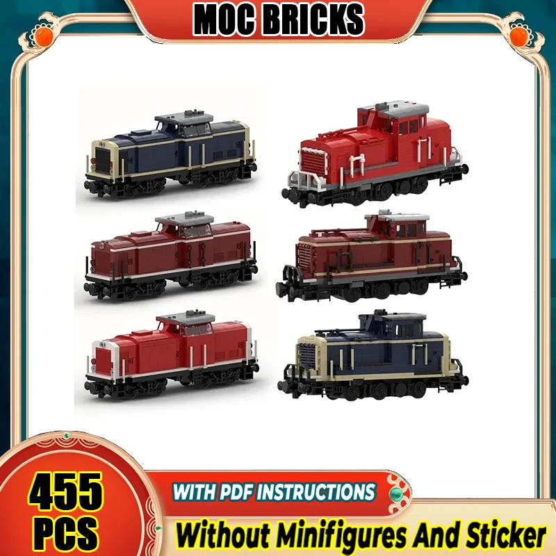 Stadt Zug Modell Moc Gebäude Ziegel DB-Baureihe V60 V100 Lokomotive Technologie Blöcke Geschenke Weihnachten Spielzeug DIY Sets Montage Image