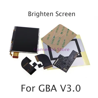 1set V3.0 IPS Hintergrundbeleuchtung Highlight Helligkeit LCD Bildschirm Kits Für Gameboy GBA Image