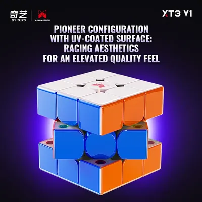 Qiyi XT3 V1 3x3 Würfel Magnetischer professioneller Racing Zauberwürfel Flaggschiff UV Pioneer UV Image