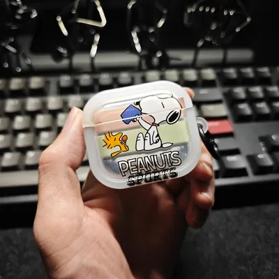 Niedliche Cartoon-Snoopy-Kopfhörerhülle für Airpods 1 2 3 4 Pro 2021, kabellose Image