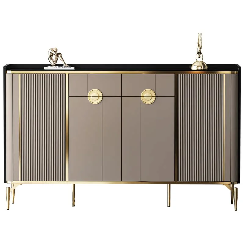 Italienischer leichter Luxus-Schuhschrank, Haushaltstür, Eingang, Eingang, Eingangsschrank, Schuhschrank, Steinplatte, Arbeitsplatte, Schuhkabine