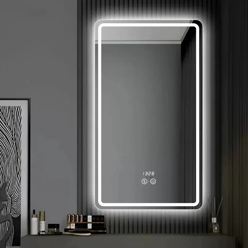 Bad Leucht Make-Up Wand-montiert Spiegel Klar Anti-fog-Badezimmer Licht Spiegel Eitelkeit Multifunktionale Smart Spiegel Led