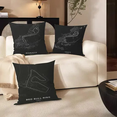 F1 Imola Monaco Track Circuit Formula Motorsport Race Kissenbezug Design Kissenbezug Dekor Urlaub Image