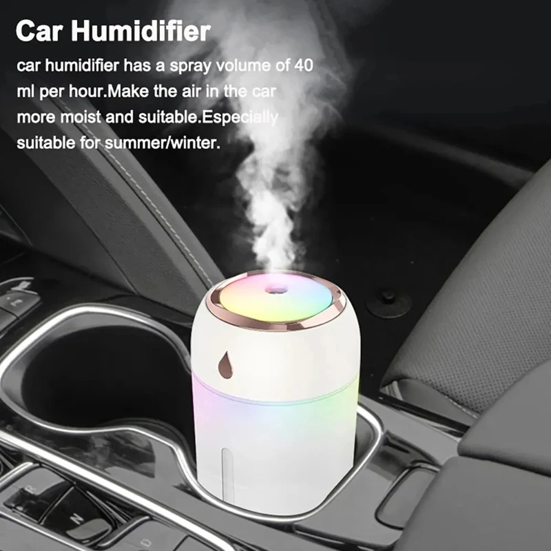 Mini Auto Tragbare Luftbefeuchter Elektrische Aroma Diffusor LED Kühlen Licht Nebel Für Home Auto Aromatherapie Pflanzen Reiniger Image