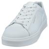 Plateausneaker BUGATTI, Herren, Gr. 41, weiß, Lederimitat, sportlich, Schuhe, Freizeitschuh, Halbschuh, Schnürschuh mit seitlicher Logoprägung