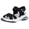 Sandale RIEKER SPORT "Byron Bay", Damen, Gr. 41, schwarz, Textil, unifarben, casual, Schuhe, Sport-Sandale, Sommerschuh, Outdoorsandale mit weichem Fußbett