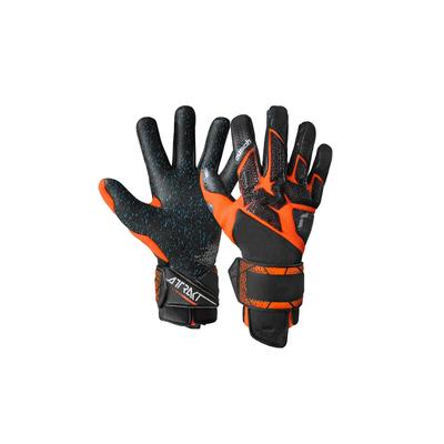 Torwarthandschuhe REUSCH "Attrakt Fusion Carbon 3D", Damen, Gr. 8, orange (schwarz, orange), 9% Polyurethan, 4% Polyamid, 26% Polyester, 61% Elastodien, mehrfarbig, sportlich, Handschuhe, mit Evolution Negative Cut