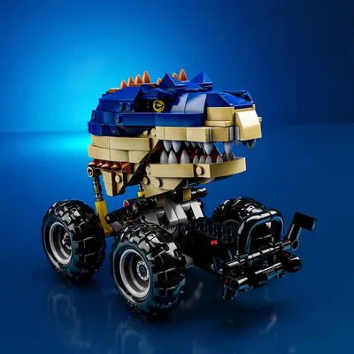 441PCS Dinosaurier Trägheit Pull-back-Auto 2in1 Bausteine Set Modell Ziegel Kreative Spielzeug Image