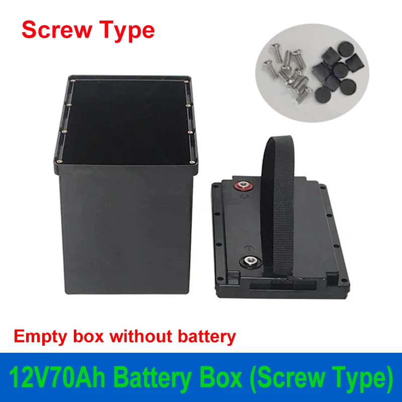 12V 70Ah Batterie Fall Mit Schrauben 12V70Ah Leere Box 12,8V 70Ah 80Ah 24V 48V LiFePO4 18650 32650 32700 Für DIY Energie Lagerung Image