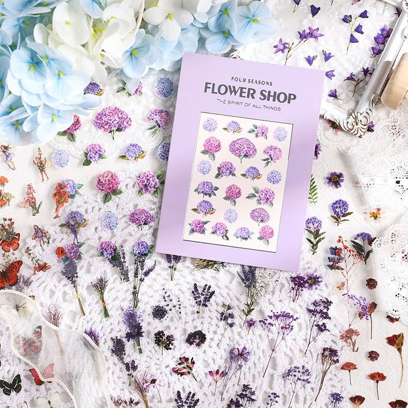 20 Stück Blumen Pflanzen Aufkleber Buch Dekorative Scrapbooking Stick Etiketten Selbstklebende Diy Tagebuch Junk Journal Supplies Image