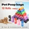 1-10 Rolls Biodegradable Pet Dog Poop Bags with Printing Outdoor Cleaning Poop Bag Pets Supplies for